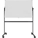 Tableau blanc pivotant et mobile - utilisable des 2 côtés - émaillé - l. 1500 x H 1000 mm - châssis gris